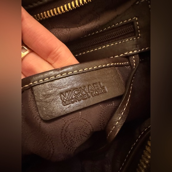 Rare Vintage Michael Kors Handbag, Brown Leather with Dyed Calf Hair in Leopard - Picture 14 of 15